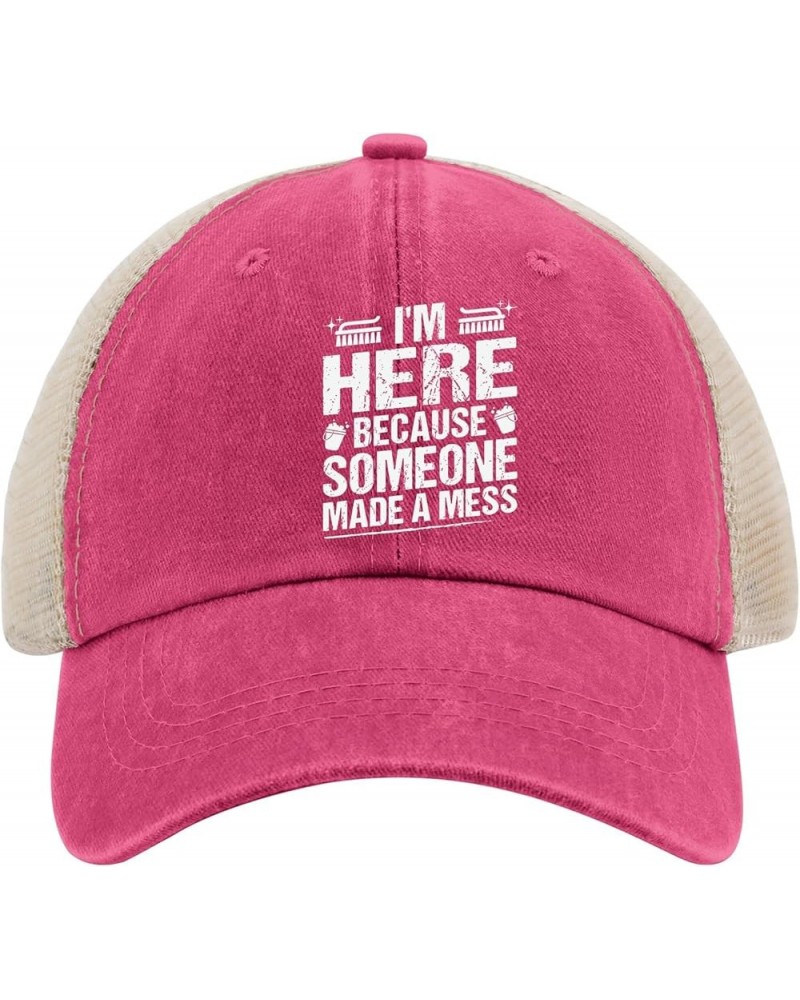 I'm Here Because You Broke Something Golf Hat Camp Hat AllBlack Mens Hat Gifts for Boyfriends Baseball Hat Pink $9.24 Sun Hats