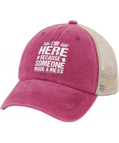 I'm Here Because You Broke Something Golf Hat Camp Hat AllBlack Mens Hat Gifts for Boyfriends Baseball Hat Pink $9.24 Sun Hats