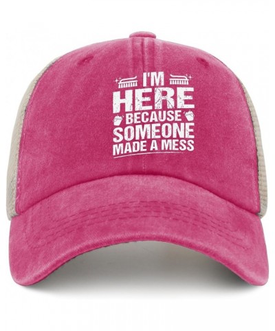 I'm Here Because You Broke Something Golf Hat Camp Hat AllBlack Mens Hat Gifts for Boyfriends Baseball Hat Pink $9.24 Sun Hats