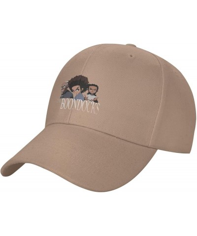 Mens & Women Street Style Unique Print with The Boondocks Logo Adjustable Baseball Cap Black Natural $13.43 Baseball Caps