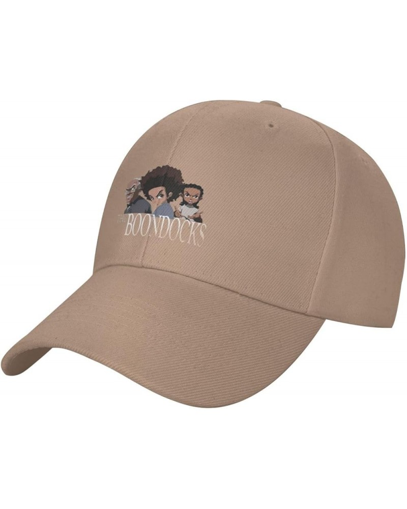 Mens & Women Street Style Unique Print with The Boondocks Logo Adjustable Baseball Cap Black Natural $13.43 Baseball Caps