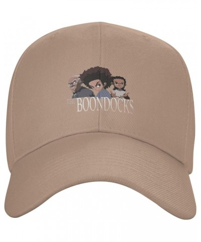 Mens & Women Street Style Unique Print with The Boondocks Logo Adjustable Baseball Cap Black Natural $13.43 Baseball Caps