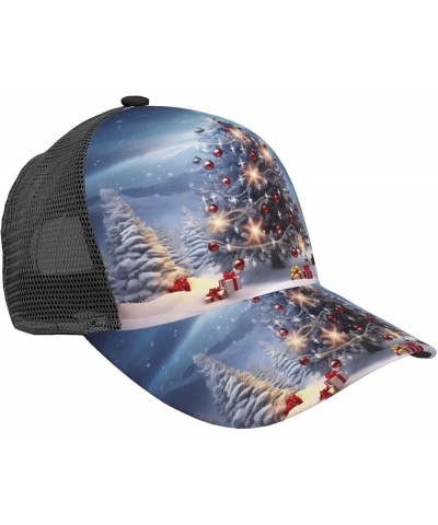 Christmas Trees Printed Baseball Cap - Breathable Mesh Adjustable Snap Back Closure Christmas Trees $11.87 Baseball Caps