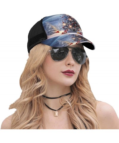 Christmas Trees Printed Baseball Cap - Breathable Mesh Adjustable Snap Back Closure Christmas Trees $11.87 Baseball Caps