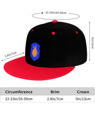 98th Infantry Division Shoulder Sleeve Insignia Snapback Hat for Men Women Baseball Cap Trucker Flat Bill Hats Dad Caps Red $...