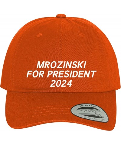 Mrozinski for President 2024 - Comfortable Dad Hat Baseball Cap Orange $18.25 Baseball Caps