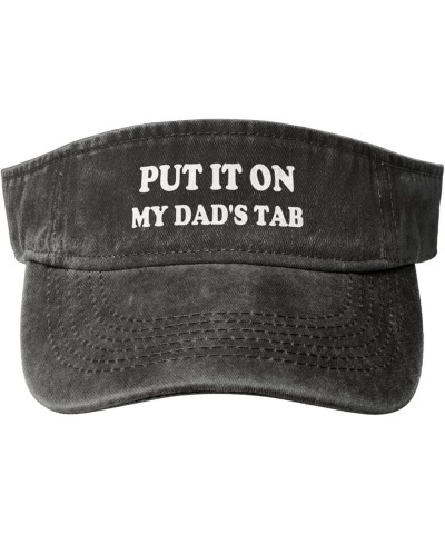 Put IT ON My Dad's TAB-Hats Funny Sports Sun Visors Empty Top Baseball Caps Cotton Sunscreen Black Black $10.53 Baseball Caps