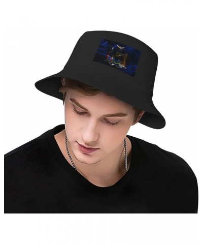 Smoke Flag of New York Bucket Hat for Men Women Outdoor Summer Beach Travel Fishing Cap Black $15.18 Bucket Hats