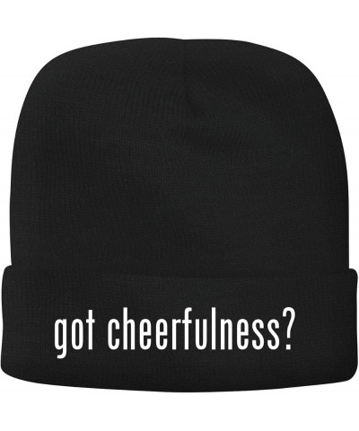 got Cheerfulness? - Men's Soft & Comfortable Beanie Hat Cap Black $14.99 Skullies & Beanies