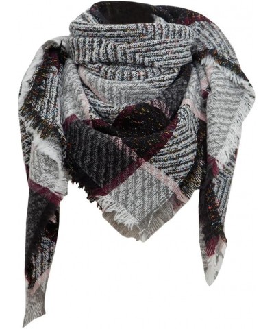 Triangle Shawls for Women, Women's Fall Winter Scarf Classic Tassel Plaid Scarf Warm Blanket Scarf Shawls and Wraps Type 4 $7...