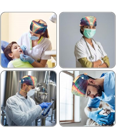 Bouffant Nurse Hats,Scrub Cap Adjustable Scrub Hats with Sweatband S175v0bdzo $12.03 Skullies & Beanies