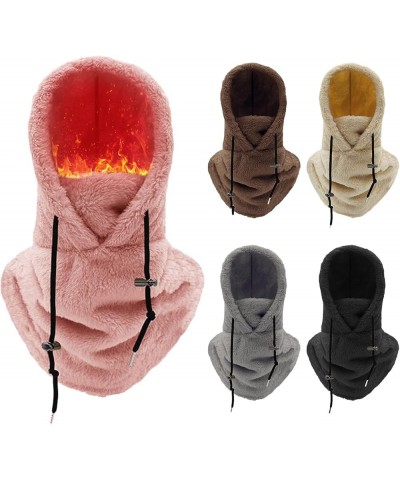 Women Balaclava 2023 Thermal Face Neck Cover Fleece Winter Hood Ski Motorcycle Cycling Casual Windproof Snow Head Warmer Pink...