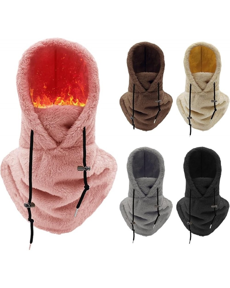 Women Balaclava 2023 Thermal Face Neck Cover Fleece Winter Hood Ski Motorcycle Cycling Casual Windproof Snow Head Warmer Pink...