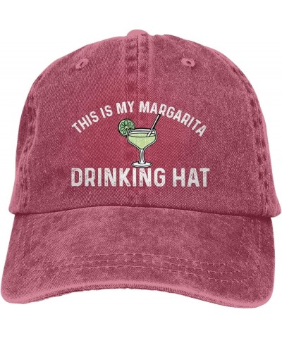 Funny Hat This is My Margarita Drinking Hat Hat Women Baseball Cap Trendy Hat Red $12.08 Baseball Caps