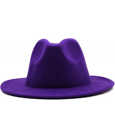 Fedora Hat Women Wool Felt Vintage Church Hat Wide Brim Panama Party Cowboy Cap Jazz Wedding Hat En8 Tan $17.05 Fedoras