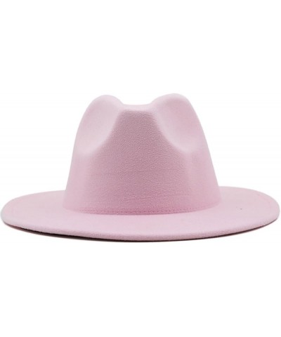 Fedora Hat Women Wool Felt Vintage Church Hat Wide Brim Panama Party Cowboy Cap Jazz Wedding Hat En8 Tan $17.05 Fedoras