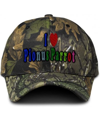 Camo Baseball Cap I Love Pionus Parrot Birds Cotton Hunting Dad Hats for Men & Women Forest Tree Green Design Only $13.12 Bas...