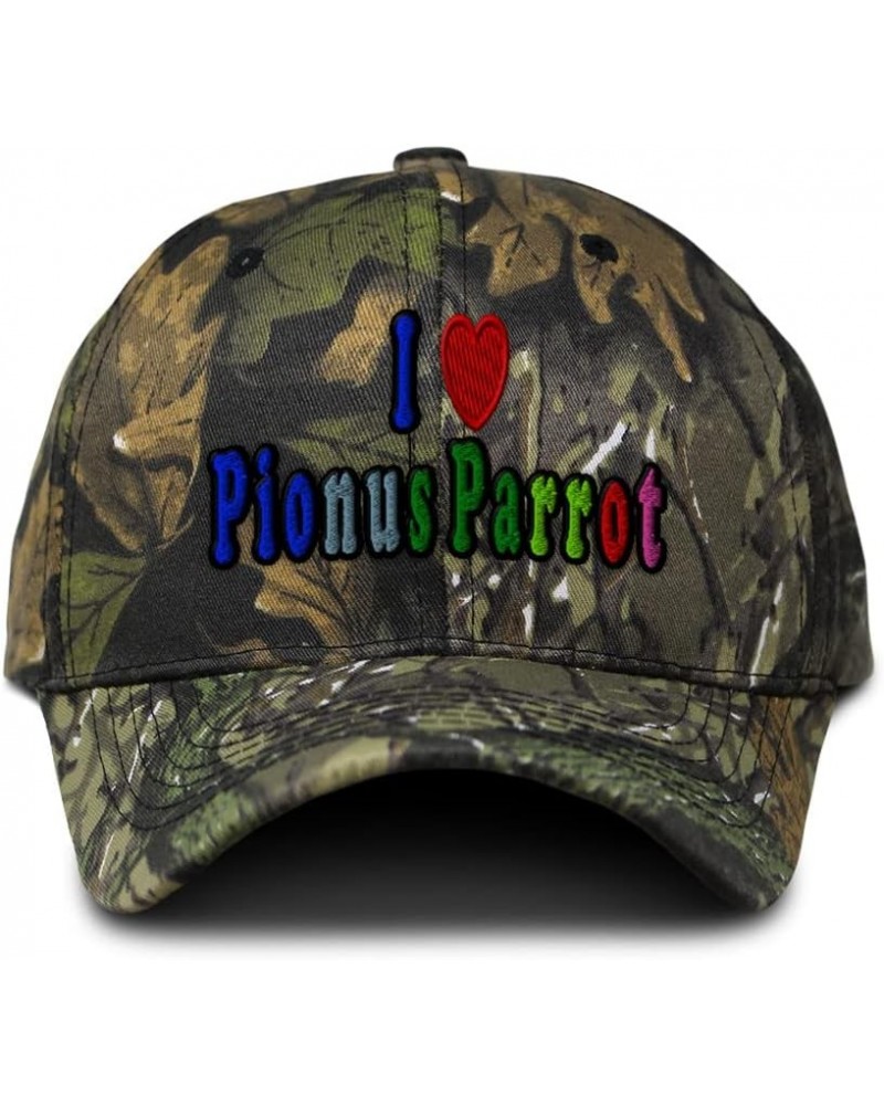 Camo Baseball Cap I Love Pionus Parrot Birds Cotton Hunting Dad Hats for Men & Women Forest Tree Green Design Only $13.12 Bas...