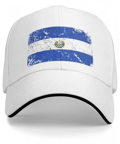 El Salvador Flag Vintage Gifts Baseball Cap Women Trucker Hat Men Dad Hat Adjustable Snapback Hat Cowboy Hat Black White $10....