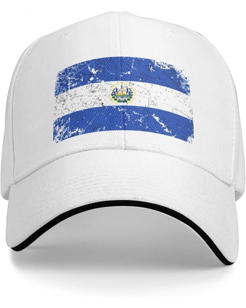 El Salvador Flag Vintage Gifts Baseball Cap Women Trucker Hat Men Dad Hat Adjustable Snapback Hat Cowboy Hat Black White $10....