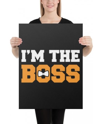 I'm The Boss (Black) Canvas 18"×24 $60.48 Baseball Caps