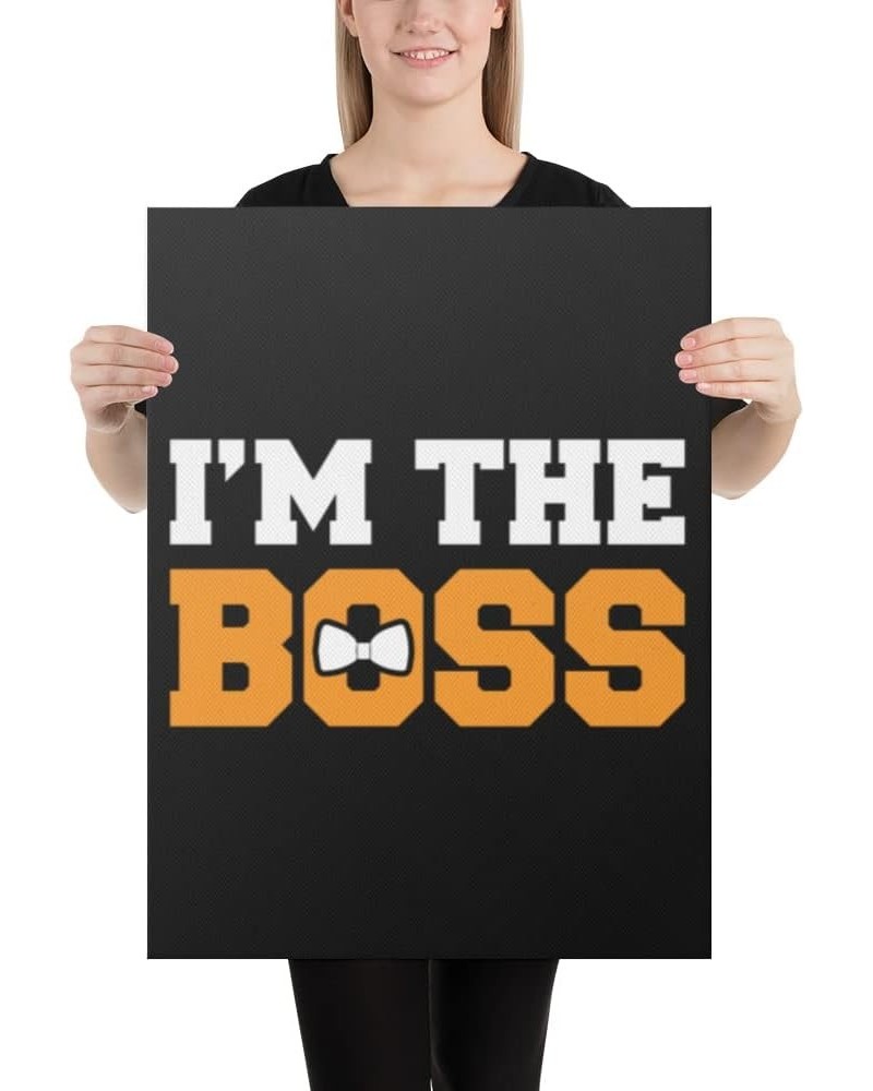 I'm The Boss (Black) Canvas 18"×24 $60.48 Baseball Caps