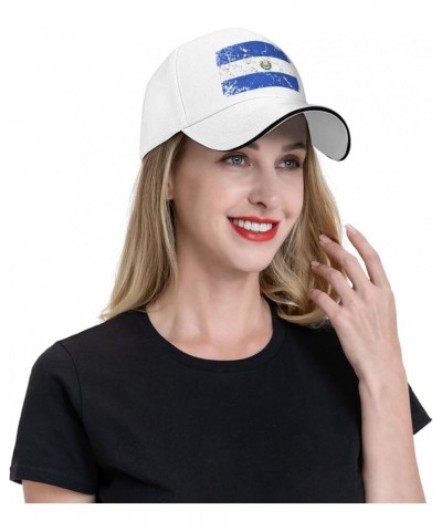 El Salvador Flag Vintage Gifts Baseball Cap Women Trucker Hat Men Dad Hat Adjustable Snapback Hat Cowboy Hat Black White $10....