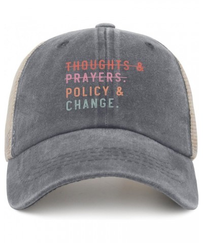 Vote Hats Thoughts and Prayers Vote Policy and Change Hats for Womens Mens AllBlack Vintage Hat Trucker Gray01 $13.10 Sun Hats