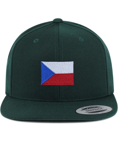 Czech Republic Flag Embroidered Yupoong Flat Bill 6 Panel Snapback Hat Country Flag Series Green $13.79 Baseball Caps