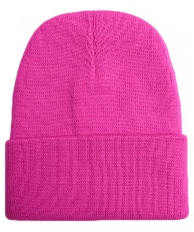 10 pcs Beanie Hats for Women Men Solid Color Knit Hat Warm Winter Hat Knitted Beanies Hats Hip Hop Ski Cap Skull Caps Pink $2...