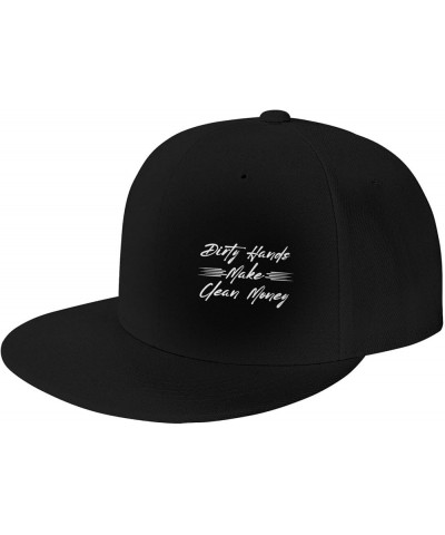 Funny Hat Gifts, Dirty-Hand Make Clean-Moneys Baseball Hats for Men Women Trucker Hat Black $10.33 Baseball Caps