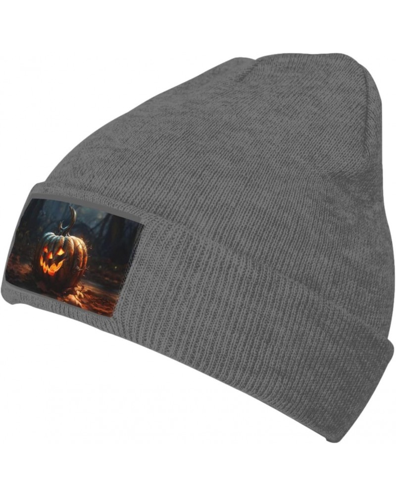 Fall Pumpkin Fashionable Adult Knitted Wool Hat,Unisex Brimless Cap,Ideal for Casual Wear $12.10 Skullies & Beanies