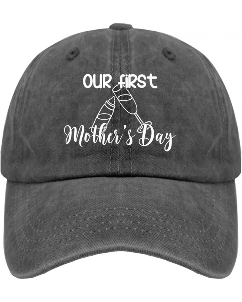 Our First Mother's Day Sun hat Mexico hat Pigment Black Womens Trucker hat Gifts for Boyfriends Beach Hats Pigment Black $8.5...