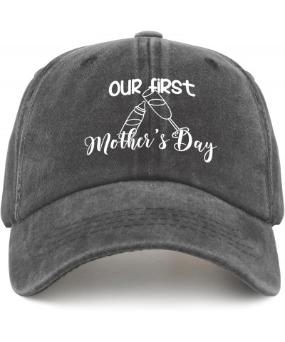 Our First Mother's Day Sun hat Mexico hat Pigment Black Womens Trucker hat Gifts for Boyfriends Beach Hats Pigment Black $8.5...