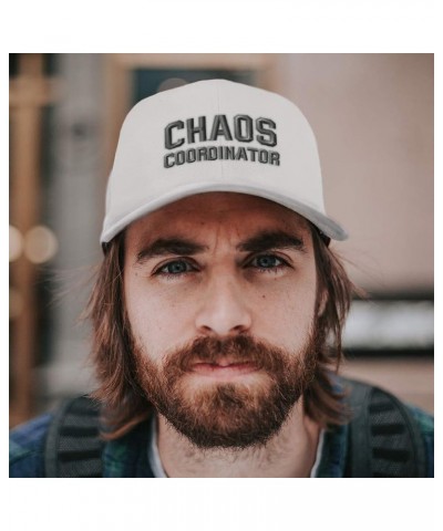 Custom Baseball Cap Chaos Coordinator Grey Embroidery Dad Hats for Men & Women White Personalized Text Here $14.74 Baseball Caps