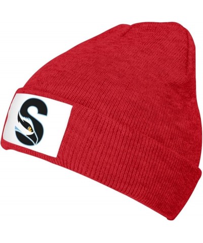 Stockton University Stretch Knit Hat for Men Women Winter Warm Cap Red $8.19 Skullies & Beanies