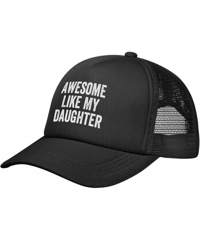 Vintage Awesome Like My Daughter Baseball Cap for Men Women Adjustable Mesh Trucker Hat Black Black $10.85 Baseball Caps