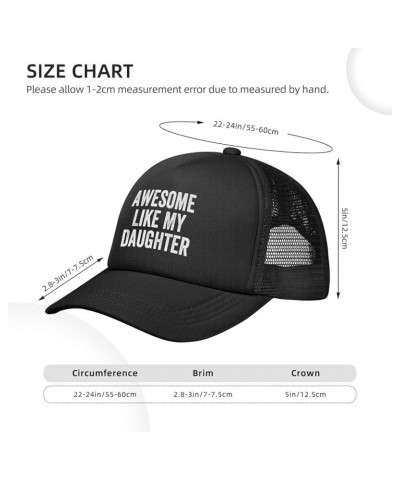 Vintage Awesome Like My Daughter Baseball Cap for Men Women Adjustable Mesh Trucker Hat Black Black $10.85 Baseball Caps