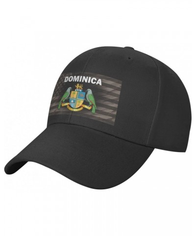 Dominica Coat of Arms Flag Classic Duckbill Caps for Stylish Sun Protection Outdoor Black $15.66 Baseball Caps