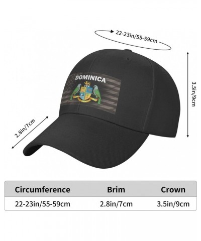 Dominica Coat of Arms Flag Classic Duckbill Caps for Stylish Sun Protection Outdoor Black $15.66 Baseball Caps