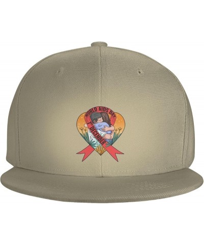 Support World Aids Day Snapback Hats for Men Baseball Cap Trucker Hat Flat Brim Hats Natural $12.82 Baseball Caps