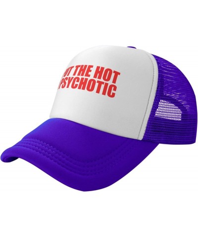 Men and Women Baseball Hat Adjustable I Put The Hot in Psychotic Mesh Trucker Cap Classic Dad Hat Purple $9.76 Baseball Caps