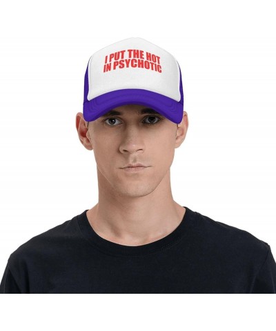 Men and Women Baseball Hat Adjustable I Put The Hot in Psychotic Mesh Trucker Cap Classic Dad Hat Purple $9.76 Baseball Caps