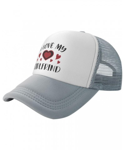 I Love Heart My Girlfriend Funny Baseball Cap Adjustable Hat Ball Cap Trucker Hats Sports Hat Campaign Hats Athletic Baseball...