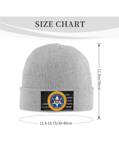 US Marshals Service Knit Hats Winter Warm Chunky Beanie Hat for Men Women Gray $14.83 Skullies & Beanies