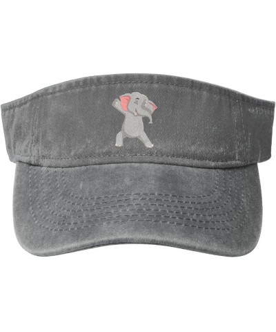 Cool Little Elephant Sun Visor Hats for Women Men Sun Hat Vintage Golf Hat Adjustable Baseball Cap Gray $11.64 Visors