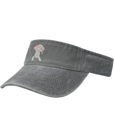 Cool Little Elephant Sun Visor Hats for Women Men Sun Hat Vintage Golf Hat Adjustable Baseball Cap Gray $11.64 Visors