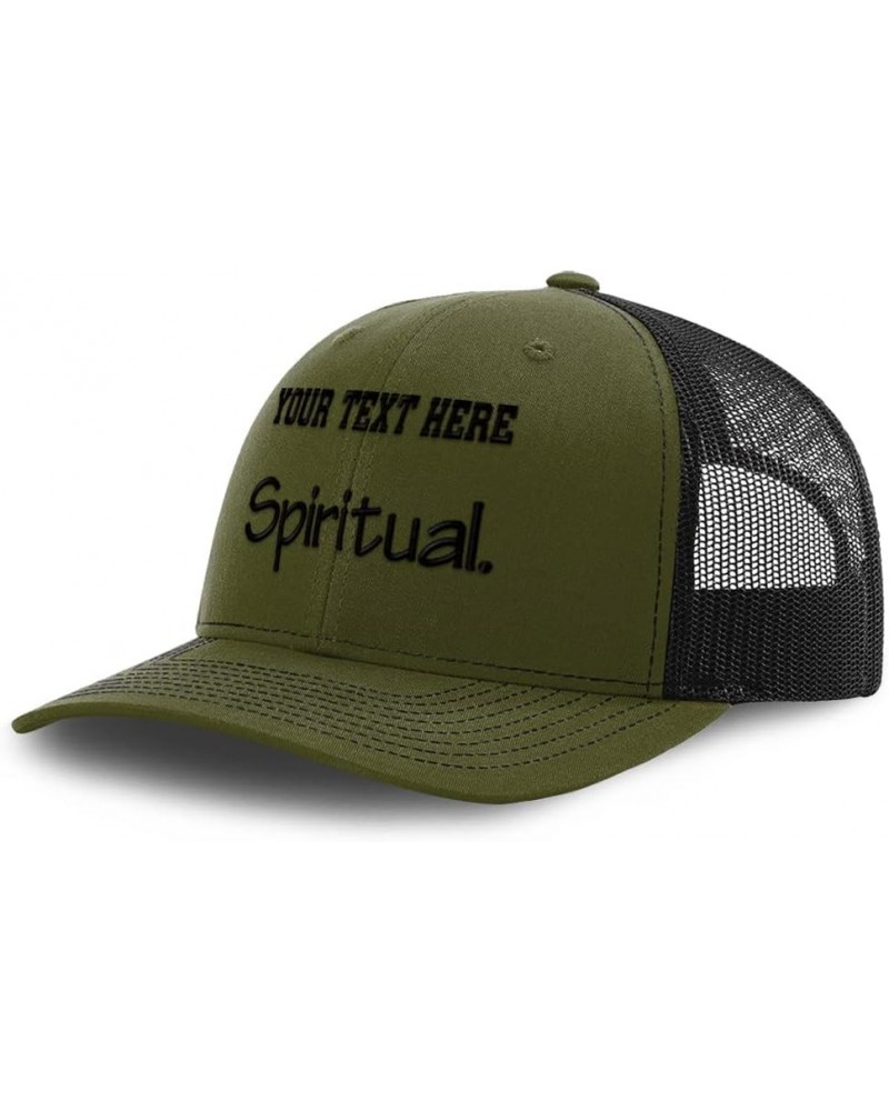 Custom Richardson Trucker Hat Spiritual Human Values Polyester Baseball Cap Loden Black Personalized Text Here $18.54 Basebal...