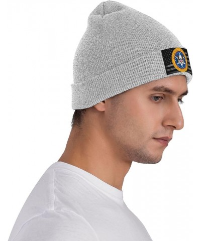 US Marshals Service Knit Hats Winter Warm Chunky Beanie Hat for Men Women Gray $14.83 Skullies & Beanies