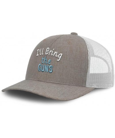 Trucker Baseball Cap I'll Bring The Guns Cotton Dad Hats for Men & Women Heather Khaki White $14.57 Baseball Caps